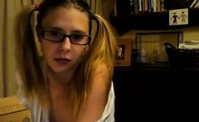 Horny Geek With Small Tits