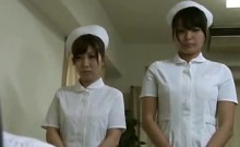 Naughty Japanese nurses seize the chance to engage in hot lesbian sex