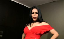 Gorgeous Ladyboy In Red Dress Gives A Great Blowjob