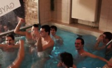 Amateur euros jerking at group party