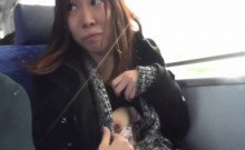 Asian Peeing On Train