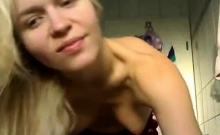 Hot blonde teen and her webcam