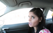 Katya Rodriguez gave stepbro a blowjob in a car