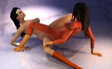 Horny Spider-woman And Wonderwoman Lesbian Sex Session