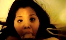 Asian Slut Sucks And Receives Cum On Her Face