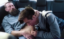 Hunk stepdaddy anal plows stepson in the car backseat
