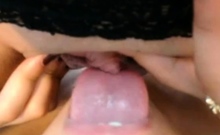 She licks pussy and a huge hard clit!