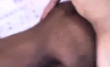 Big Ebony Ass Mounted by White Cock