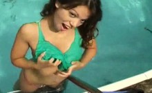 Masturbating at the poolside