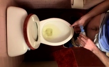 Gay boys men pissing With boners splattering out pee into th