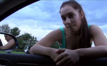 Horny Teen Hitchhiker Gets Naked And Fucked Hard In Public