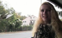 Blonde Czech Babe Fucking Outdoors Pov